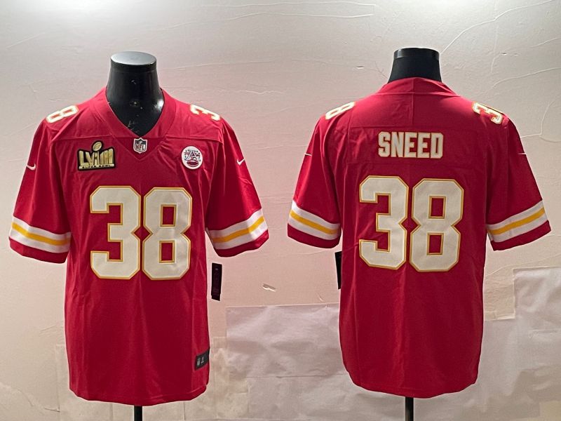 Men Kansas City Chiefs #38 Sneed Red Second generations 2025 Nike Limited NFL Jersey style 3